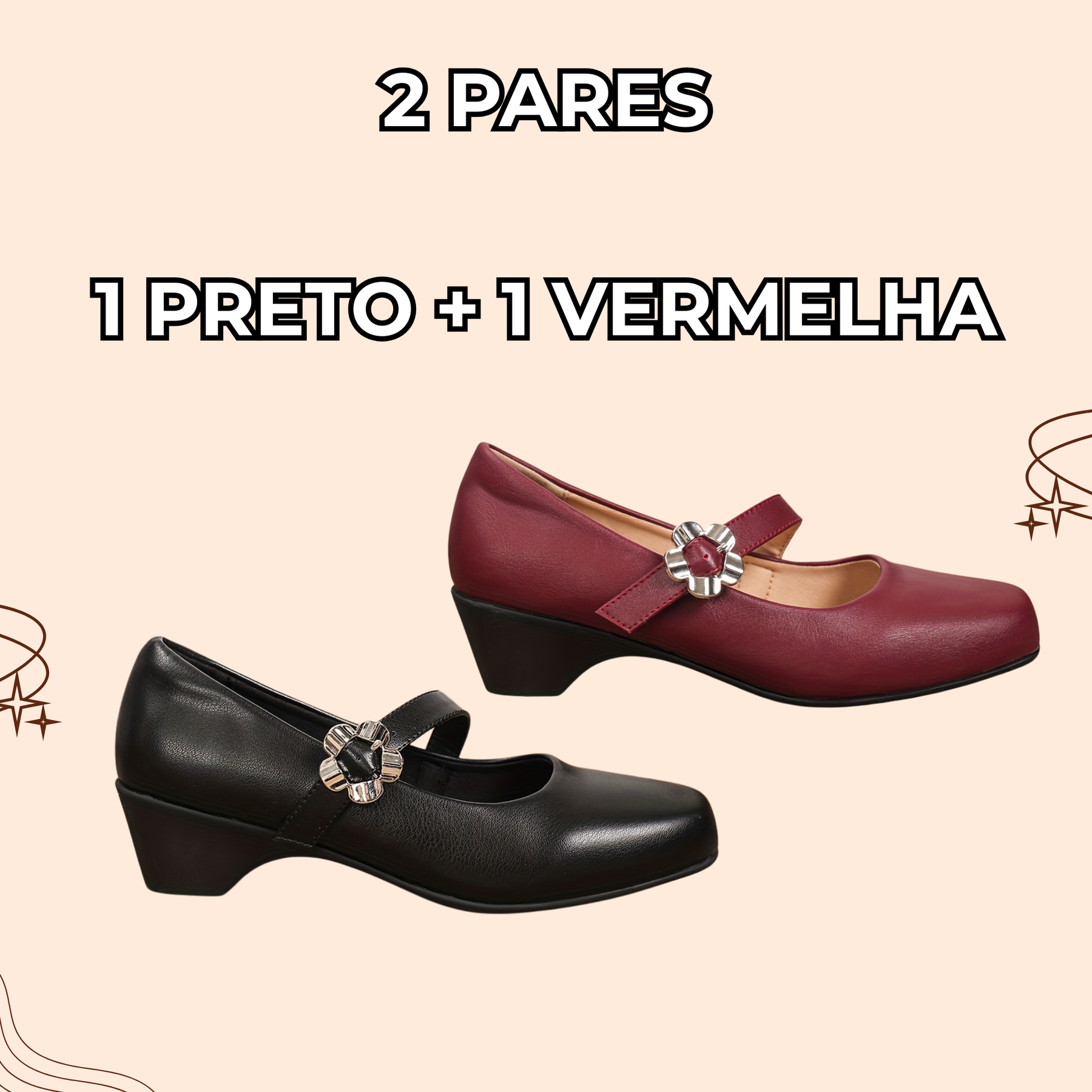 Sapatilha Terapêutica Florisbella - Perfeita para seu conforto e alívio as dores - Esquenta Black + Brinde! (COMPRE 1 LEVE 2)