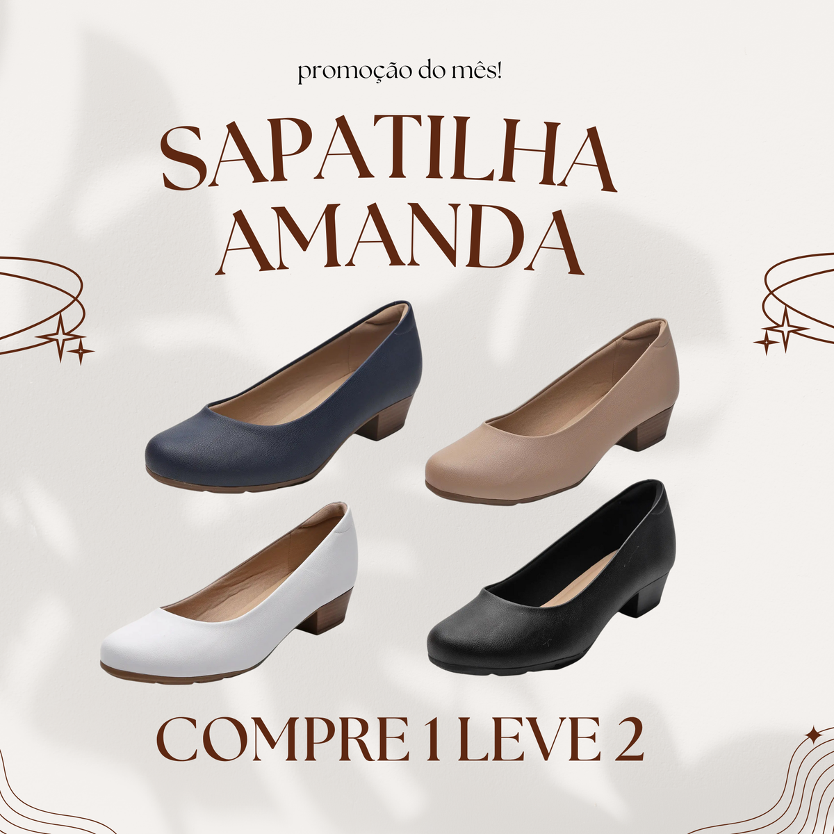 Sapatilha Ortopédica Amanda - A leveza e conforto que seus pés precisam! - (COMPRE 1 LEVE )  + BRINDE EXCLUSIVO!