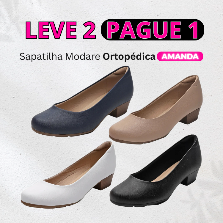Sapatilha Ortopédica Amanda - A leveza e conforto que seus pés precisam! - [COMPRE 1 LEVE 2] + BRINDE EXCLUSIVO!